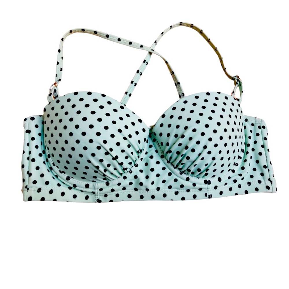 Betsy Johnson polka dot bikini top